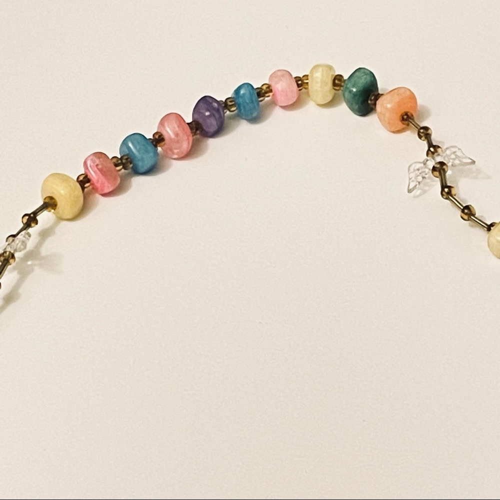 Crystal Rhinestone Rosary Multi Color Handmade - Picture 6 of 7